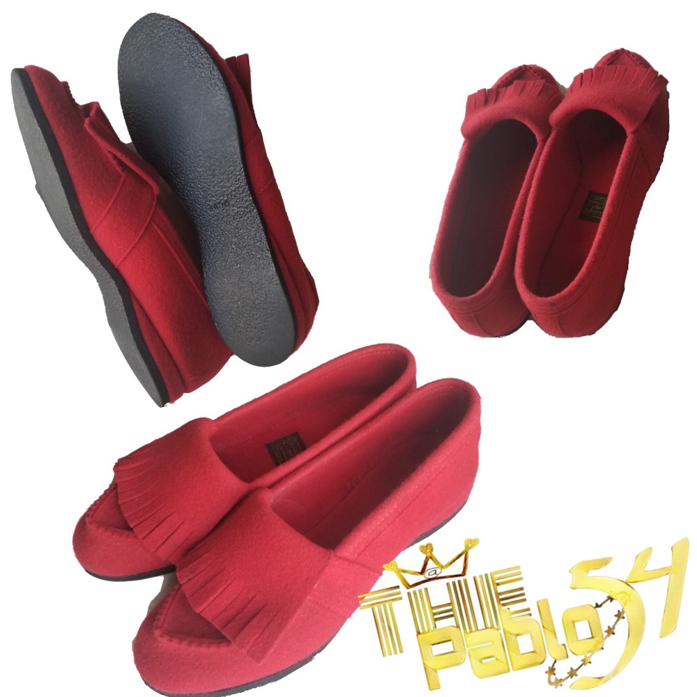 Women's Vintage Daniel Green Red Felt Loafer